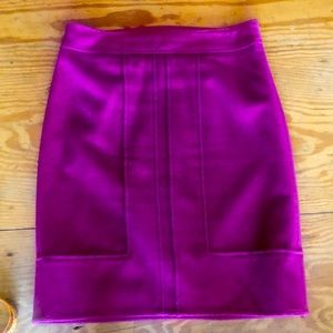 Ann Taylor Wool Fuchsia Skirt SZ 0